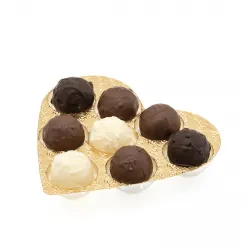 Gold Insert For 8 Truffles in Heart Box